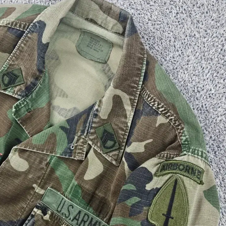 [BUNJANG] US Army Custom Cropped Combat Field Shirt (M) / US ARMY 크롭 커스텀 컴뱃 필드 셔츠 ( M ) / 11623