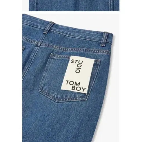 [BUNJANG] Tomboy Denim Skirt Black 66 / 톰보이 턱 데님스커트 블랙66