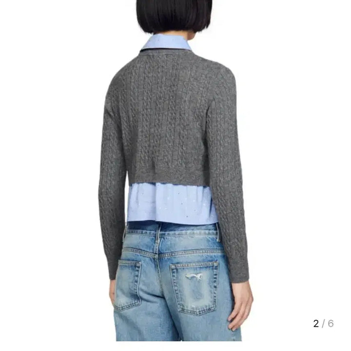 [SOLD OUT] 산드로 로스 캐시미어 셔츠 니트~새상품