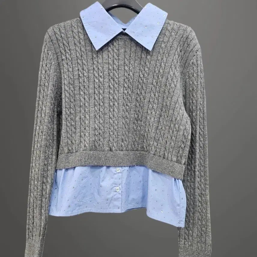 [SOLD OUT] 산드로 로스 캐시미어 셔츠 니트~새상품