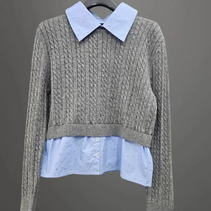 [SOLD OUT] 산드로 로스 캐시미어 셔츠 니트~새상품
