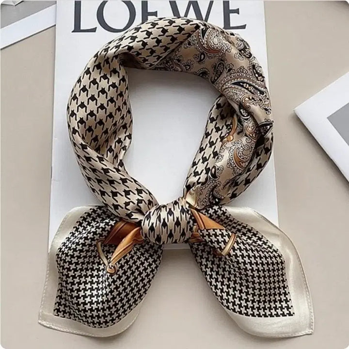 [BUNJANG] Houndstooth Paisley Pattern Scarf / 하운드투스/페이즐리 패턴 스카프(새상품)