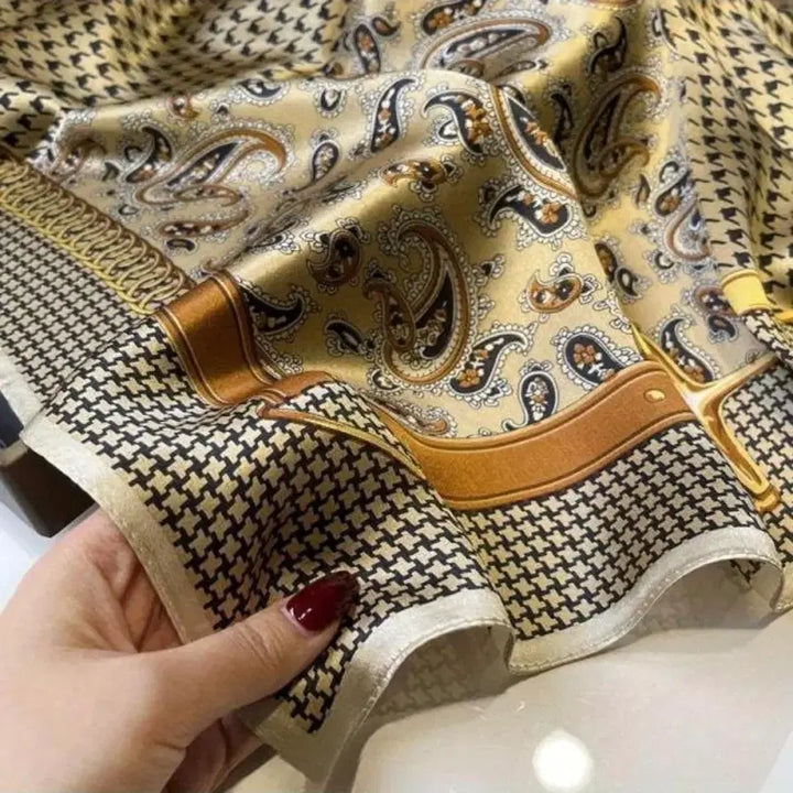 [BUNJANG] Houndstooth Paisley Pattern Scarf / 하운드투스/페이즐리 패턴 스카프(새상품)