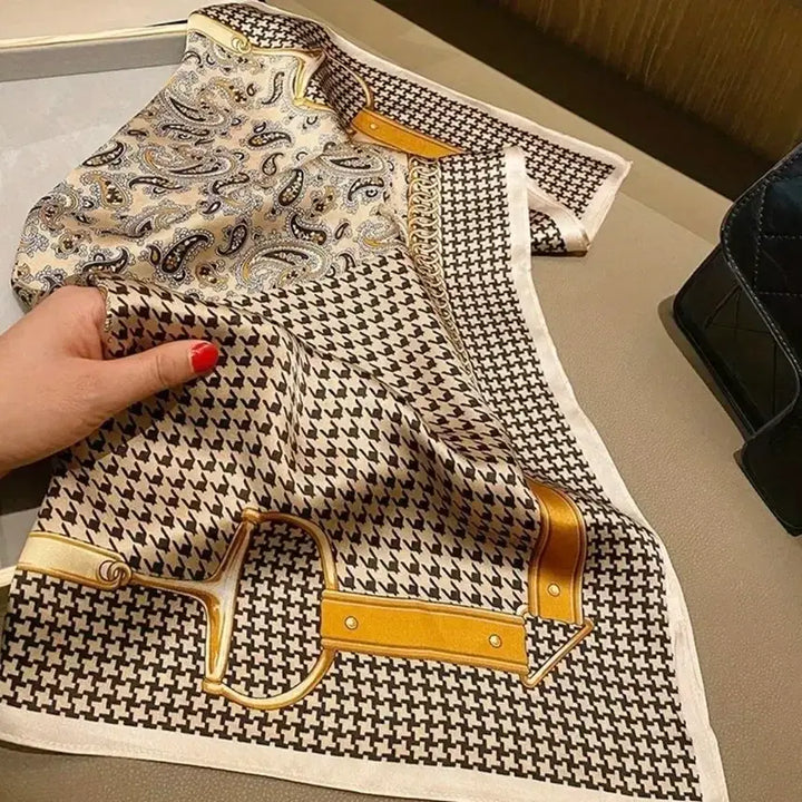 [BUNJANG] Houndstooth Paisley Pattern Scarf / 하운드투스/페이즐리 패턴 스카프(새상품)