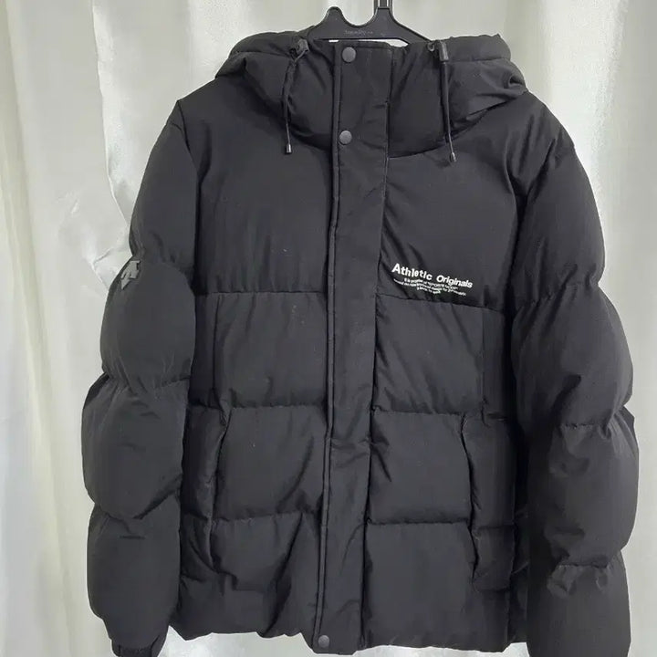 [BUNJANG] Descente Athletic Original Hooded Padded Jacket Black / 데상트 애슬레틱 오리지널 후드 패딩 블랙 (1841)