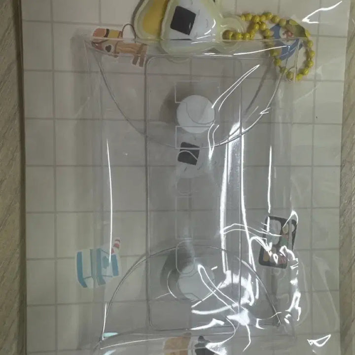 [SOLD OUT] 각별 픽셀리 gs25 콜라보 PVC 투명 파우치 말랑키링 세트
