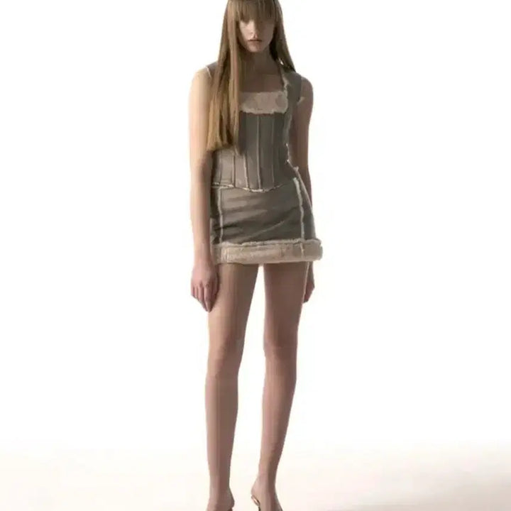 [BUNJANG] 2000 Archives Foxy Fur Mustang Skirt Grey / 2000아카이브스 Foxy Fur Mustang Skirt Grey