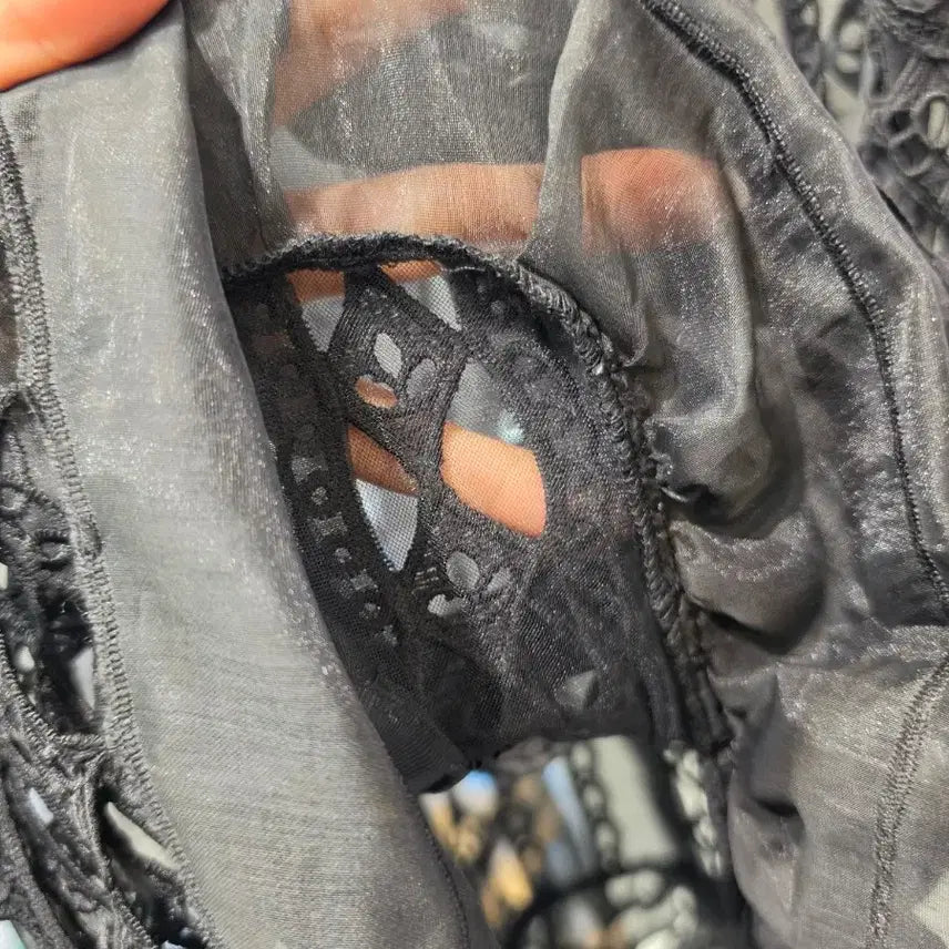 [BUNJANG] JULL LOG Black Lace Sleeveless Dress / JULL LOG 줄로그 블랙 레이스 민소매 원피스 F