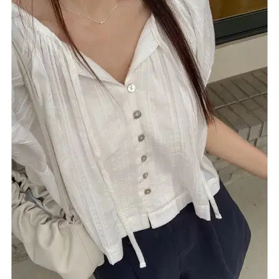 [BUNJANG] French of Frappe Black Blouse / (새상품) 프렌치오브 프라페 블라우스