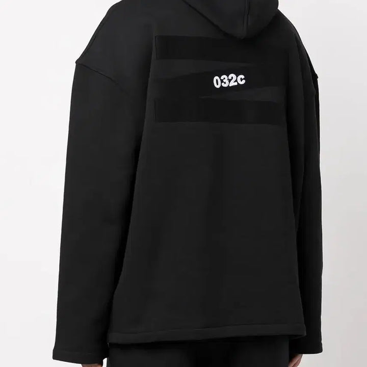 [BUNJANG] 032C Maxi Logo Embroidery Hoodie Black L / 032C MAXI 로고자수 후드 블랙 L