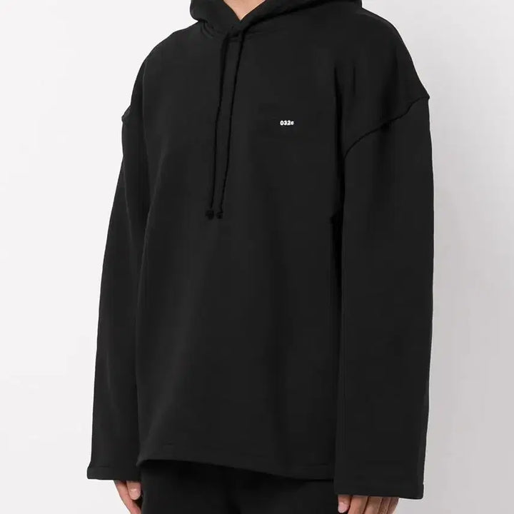 [BUNJANG] 032C Maxi Logo Embroidery Hoodie Black L / 032C MAXI 로고자수 후드 블랙 L