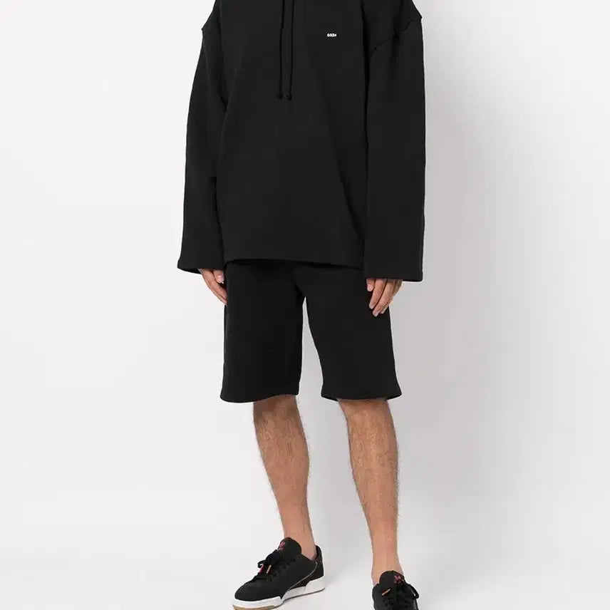 [BUNJANG] 032C Maxi Logo Embroidery Hoodie Black L / 032C MAXI 로고자수 후드 블랙 L