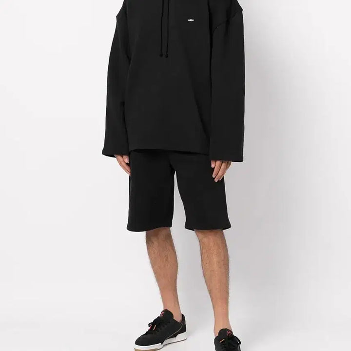 [BUNJANG] 032C Maxi Logo Embroidery Hoodie Black L / 032C MAXI 로고자수 후드 블랙 L