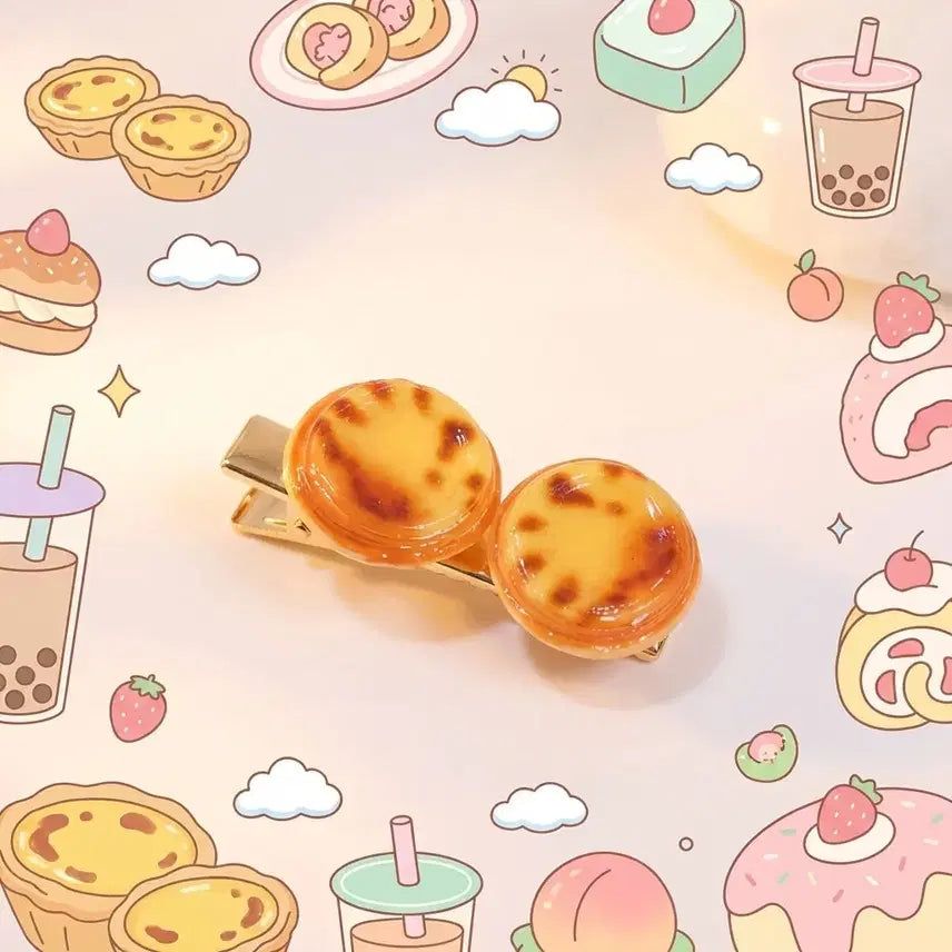 [BUNJANG] NCT WISH Jaehee Sakuya Egg Tart Hairpin / 엔시티위시 마카오 재희 사쿠야 에그타르트 헤어핀
