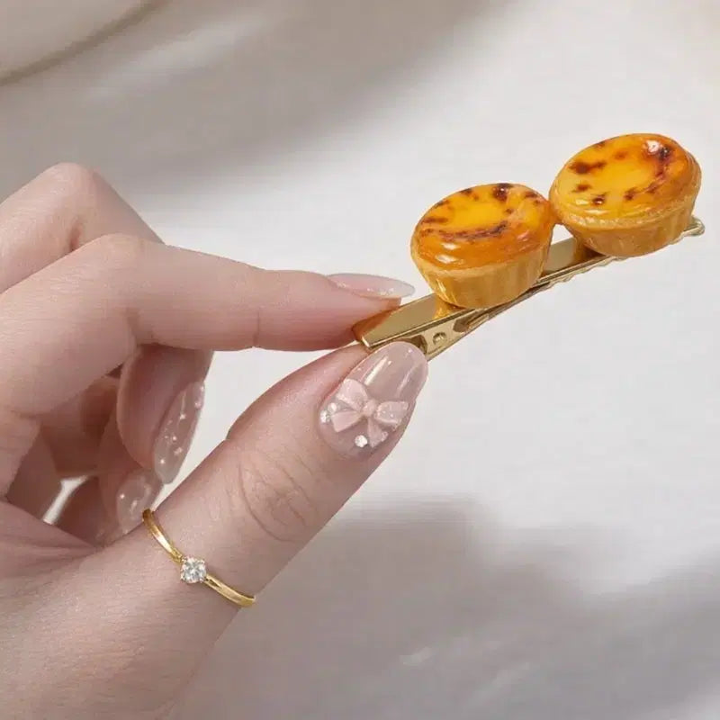 [BUNJANG] NCT WISH Jaehee Sakuya Egg Tart Hairpin / 엔시티위시 마카오 재희 사쿠야 에그타르트 헤어핀