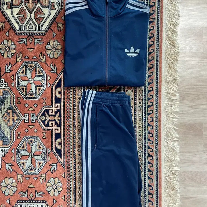 [BUNJANG] Adidas Firebird Gray Navy Tracksuit / 아디다스 2013 파이어버드 그레이 네이비 95 1인소유
