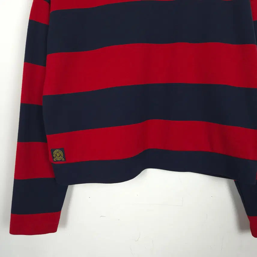 [BUNJANG] Polo Ralph Lauren Navy Red Crop T-shirt / [55] 폴로 랄프로렌 네이비 레드 배색 크롭 티셔츠