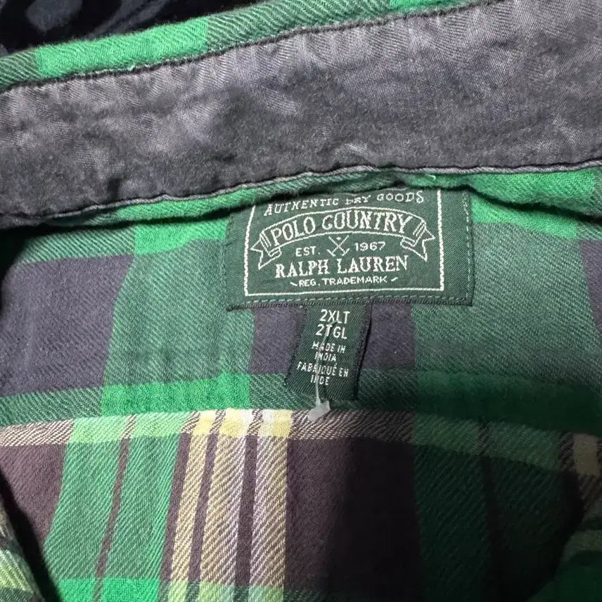 [BUNJANG] Polo Country Ralph Lauren Check Shirt Green / 폴로 컨트리 랄프 로렌 체크 셔츠 그린