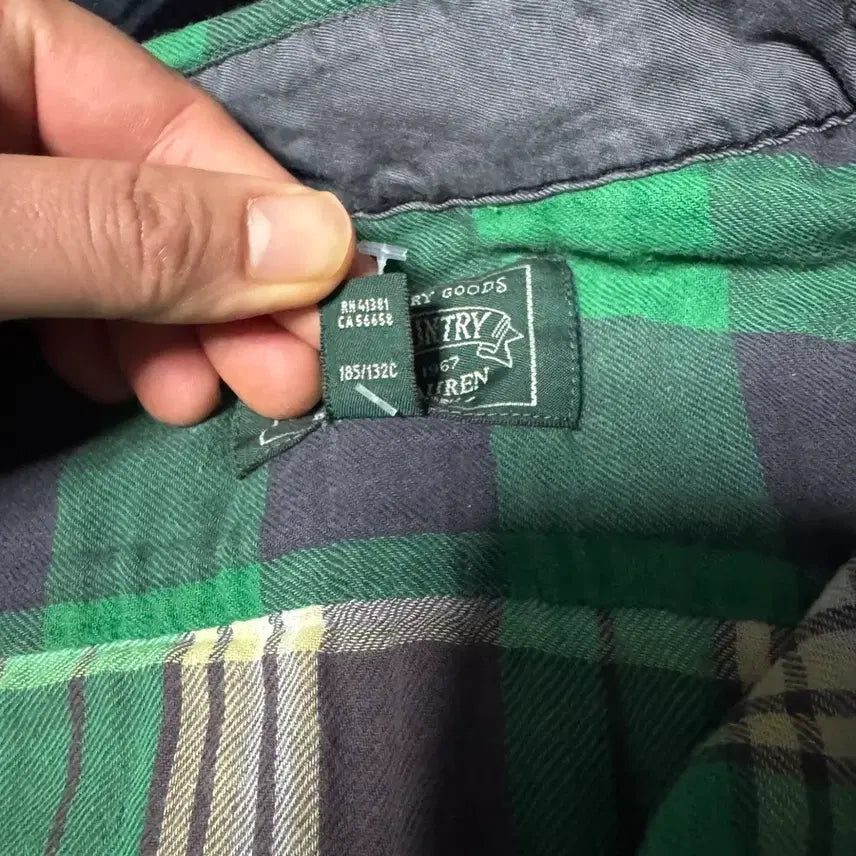 [BUNJANG] Polo Country Ralph Lauren Check Shirt Green / 폴로 컨트리 랄프 로렌 체크 셔츠 그린