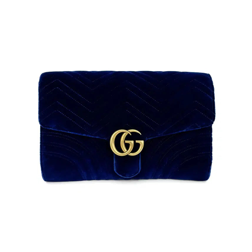 [BUNJANG] Gucci GG Marmont Velvet Clutch / 구찌 GG 마몽 마몬트 벨벳 클러치 498079
