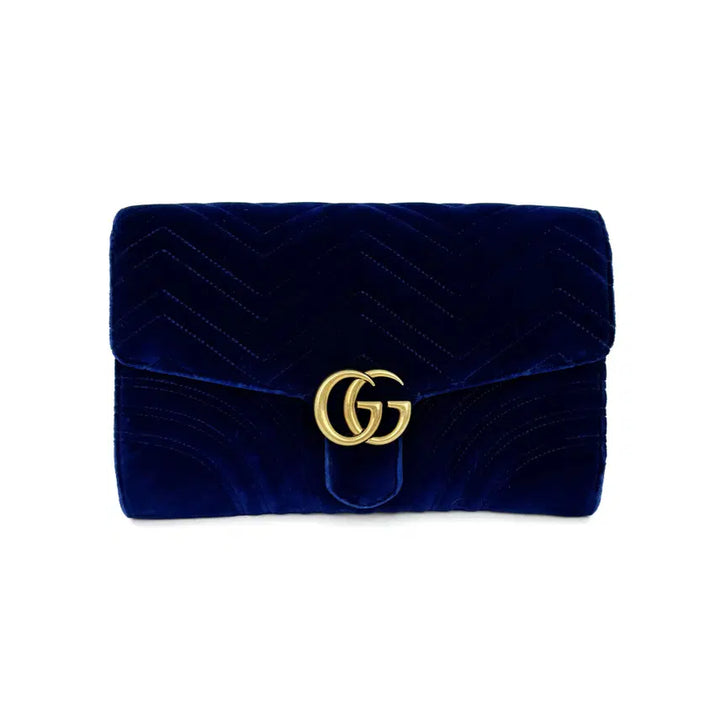 [BUNJANG] Gucci GG Marmont Velvet Clutch / 구찌 GG 마몽 마몬트 벨벳 클러치 498079