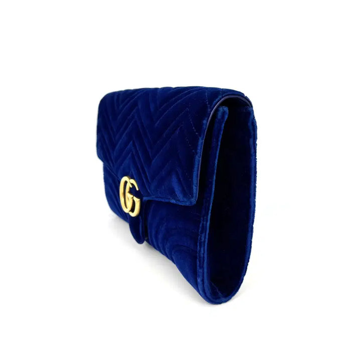 [BUNJANG] Gucci GG Marmont Velvet Clutch / 구찌 GG 마몽 마몬트 벨벳 클러치 498079