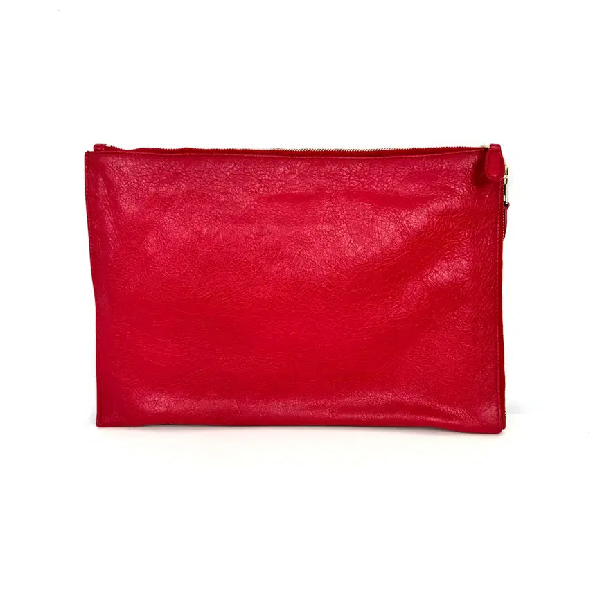 [BUNJANG] Balenciaga Giant City Clutch Red Leather / 발렌시아가 모터 자이언트 시티 클러치 541818