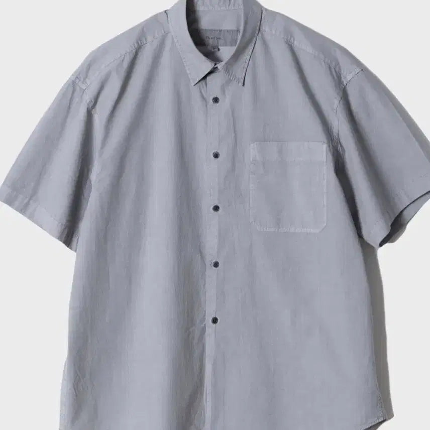 [BUNJANG] First Floor Dyed Short-Sleeved Shirt Concrete Gray / [46] 퍼스트플로어 다이드 반팔셔츠 콘크리트 그레이