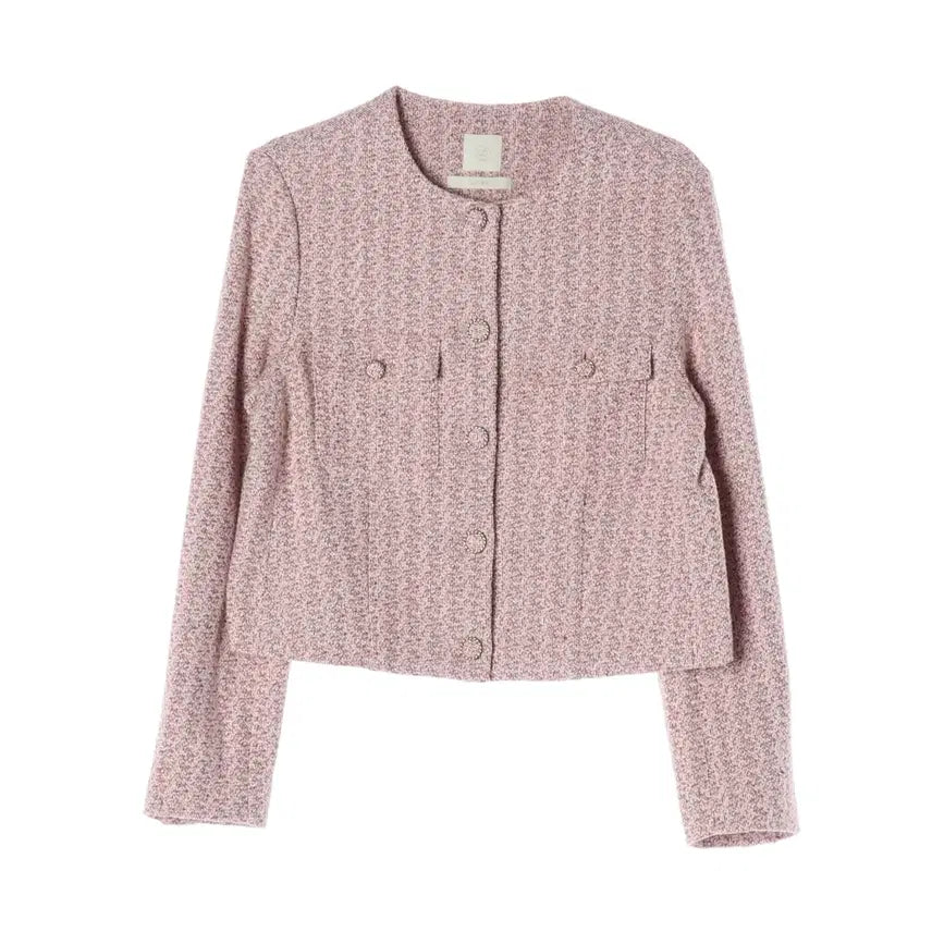 [BUNJANG] UMER Pink Tweed Jacket / UMER 유메르 핑크 트위드 자켓