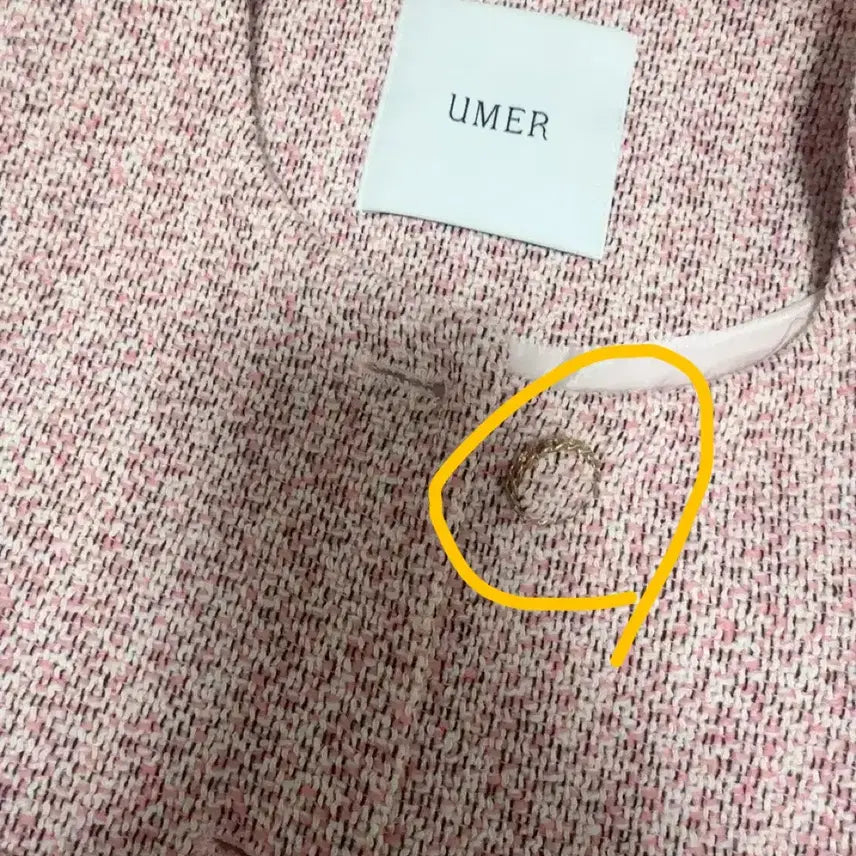 [BUNJANG] UMER Pink Tweed Jacket / UMER 유메르 핑크 트위드 자켓