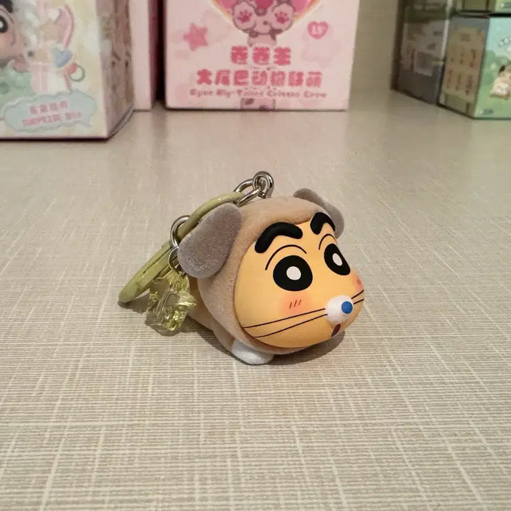 [BUNJANG] EAKI Baby Jjangu Flocked Figure Keyring / 정품)EAKI 베이비 짱구 플로키 피규어 키링 미개봉 새상품 판매
