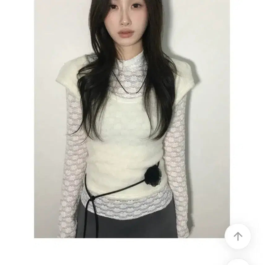 [BUNJANG] Modimood Layered Short-Sleeve Knit / 레이어드 반팔 니트 모디무드 영앤리치 유색 지그재그 에이블리
