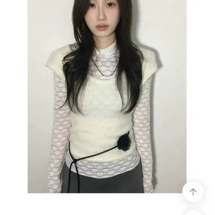 [BUNJANG] Modimood Layered Short-Sleeve Knit / 레이어드 반팔 니트 모디무드 영앤리치 유색 지그재그 에이블리