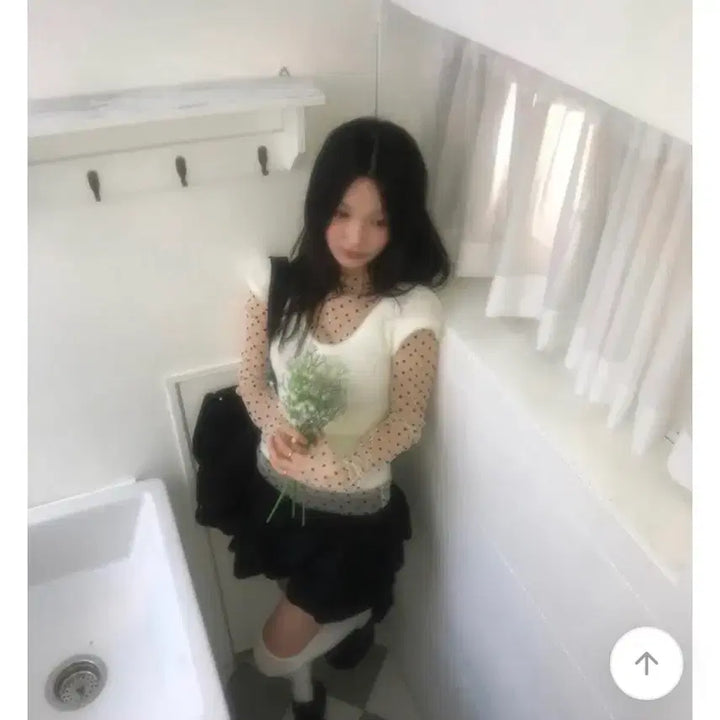 [BUNJANG] Modimood Layered Short-Sleeve Knit / 레이어드 반팔 니트 모디무드 영앤리치 유색 지그재그 에이블리