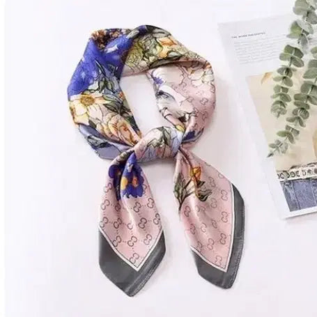 [BUNJANG] Floral Pattern Scarf / 플라워 패턴 스카프(새상품)