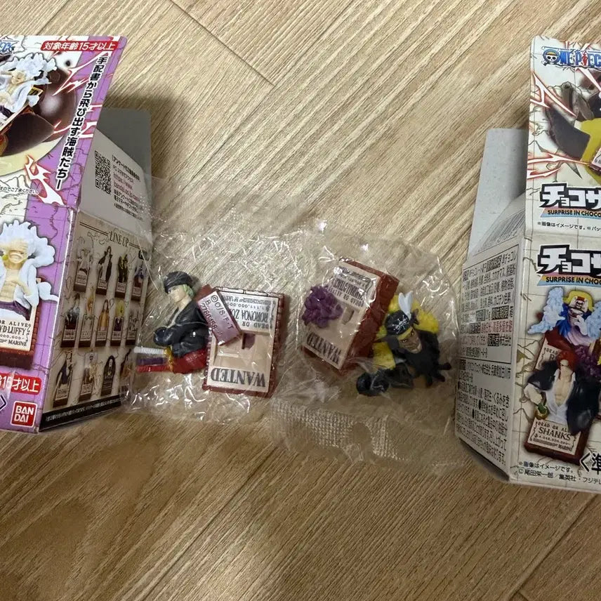[BUNJANG] One Piece Chocolate Egg Bundle Set Zoro &amp; Blackbeard Figures / (미개봉)원피스 초코에그 에그몽 일괄 조로 검은수염