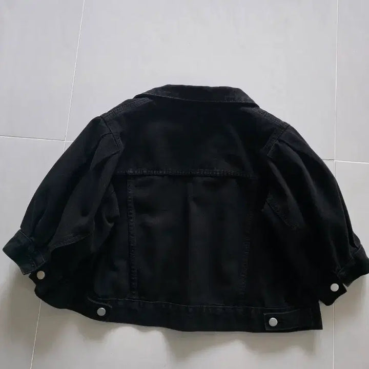 [BUNJANG] Paprika Cropped Black Denim Jacket / 블랙진 크롭  쟈켓