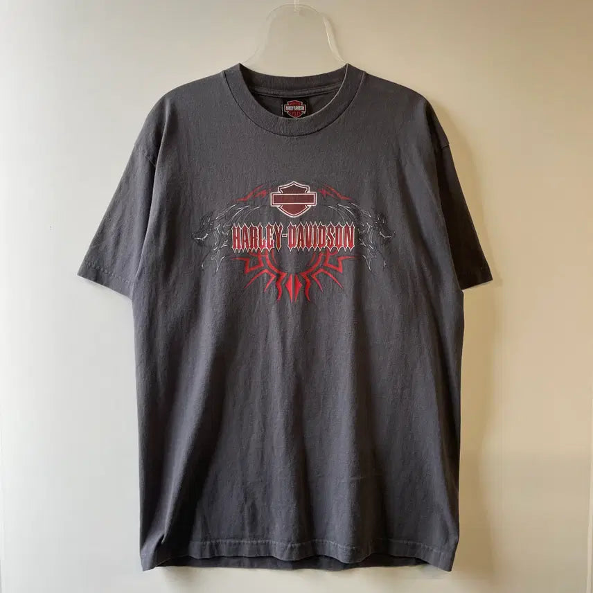 [BUNJANG] Harley Davidson Printed T-shirt / 할리데이비슨 프린팅 반팔티셔츠