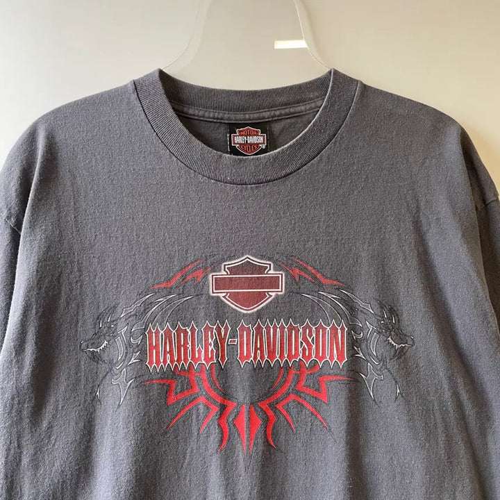 [BUNJANG] Harley Davidson Printed T-shirt / 할리데이비슨 프린팅 반팔티셔츠