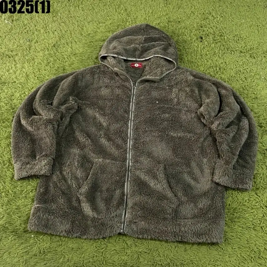 [BUNJANG] Converse Fleece Hoodie Jacket Brown XL / 컨버스 플리스 후리스 후드집업 브라운 XL
