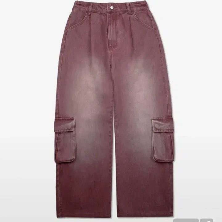 [BUNJANG] 엑스톤즈 XP138 파스텔 데님 카고 팬츠 (PINK) S / 엑스톤즈 XP138 파스텔 데님 카고 팬츠 (PINK) S