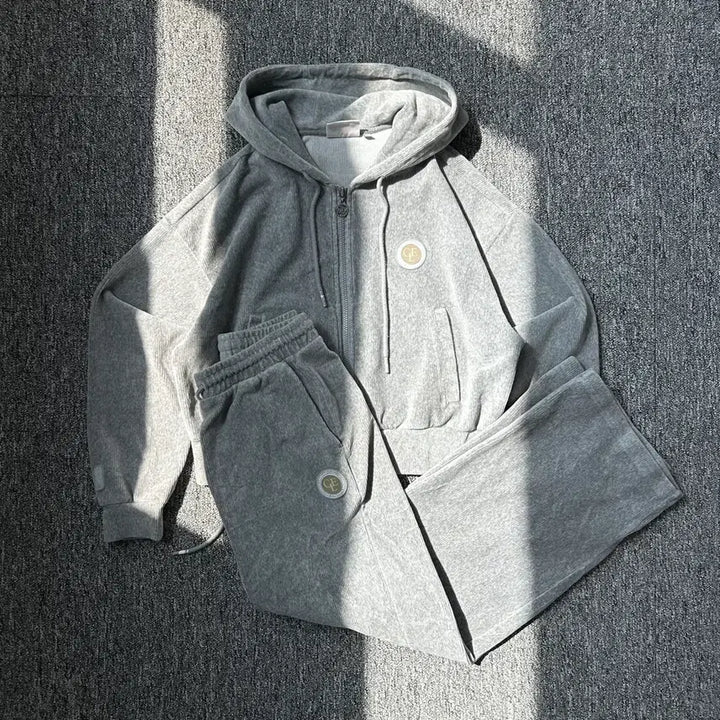 [BUNJANG] NBA Gray Corduroy Set / NBA 그레이 코듀로이 셋업