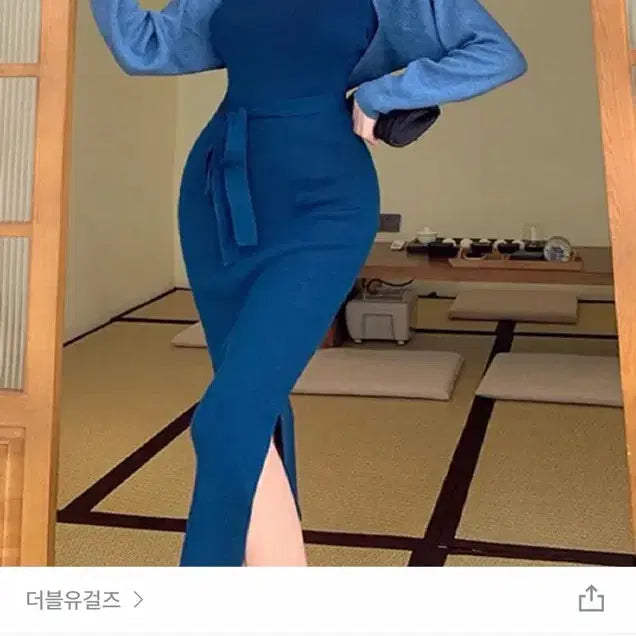 [BUNJANG] Royal Blue Dress Bolero Set / 로얄블루 원피스 볼레로 세트
