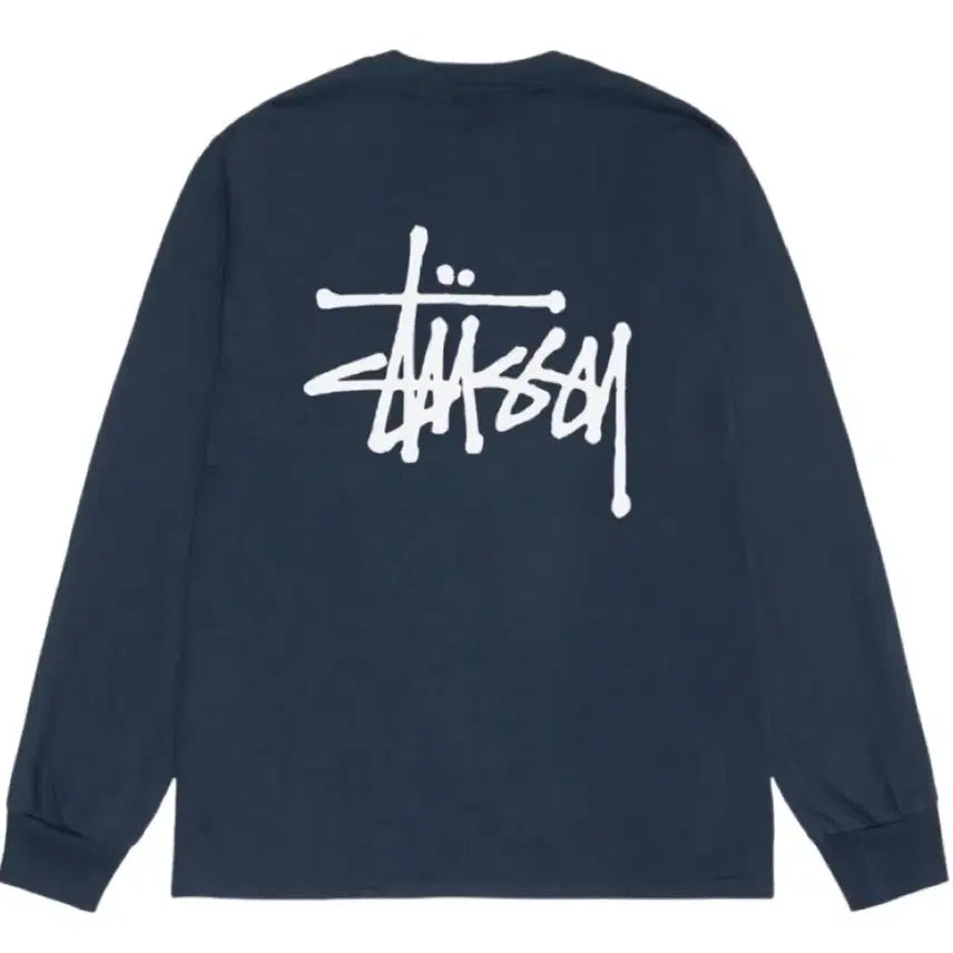 [SOLD OUT] [L] 스투시 베이직 로고 롱슬리브 네이비