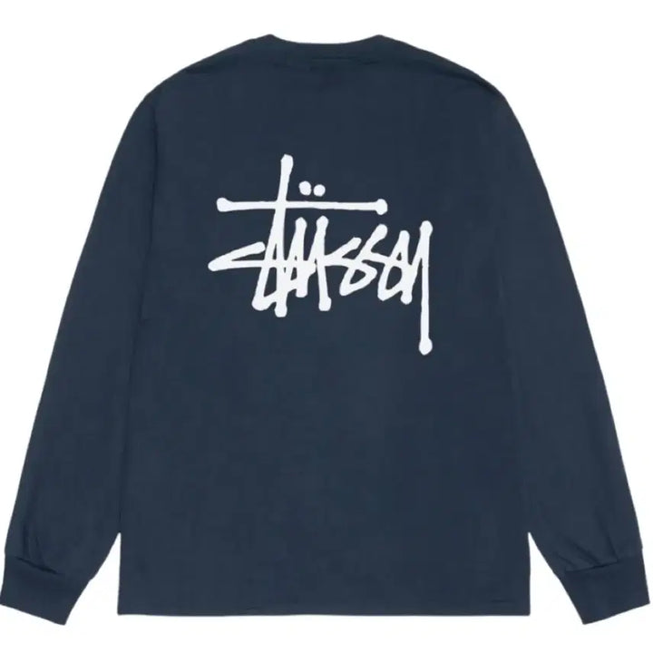 [SOLD OUT] [L] 스투시 베이직 로고 롱슬리브 네이비