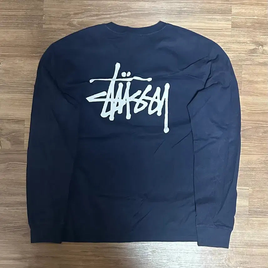 [SOLD OUT] [L] 스투시 베이직 로고 롱슬리브 네이비