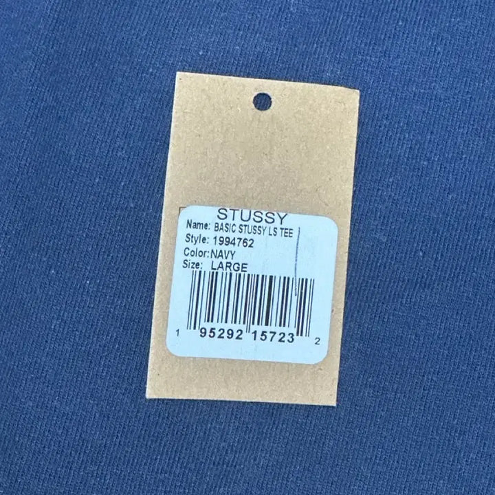 [SOLD OUT] [L] 스투시 베이직 로고 롱슬리브 네이비
