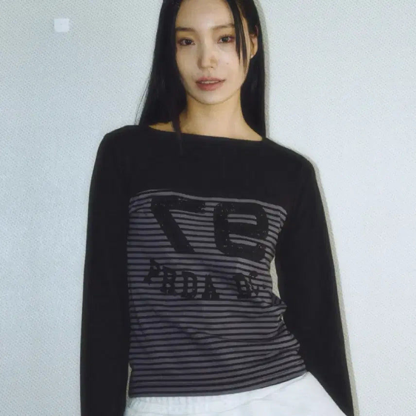 [BUNJANG] Frenda Striped Long Sleeve T-shirt / (새상품) 프렌다 스트라이프 긴팔티셔츠