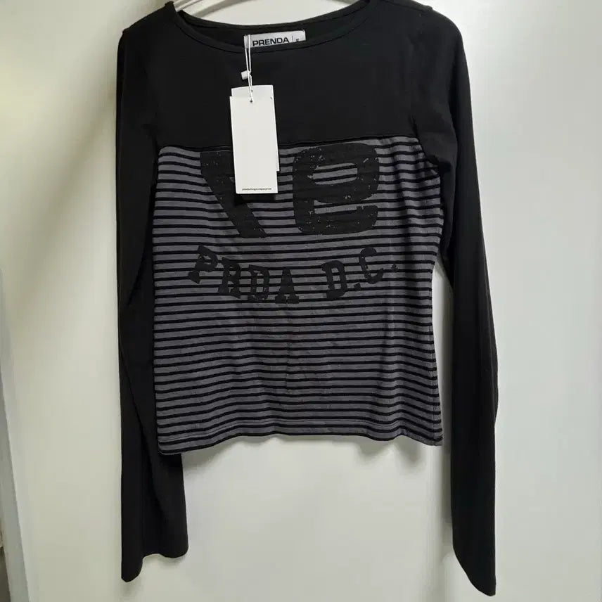 [BUNJANG] Frenda Striped Long Sleeve T-shirt / (새상품) 프렌다 스트라이프 긴팔티셔츠