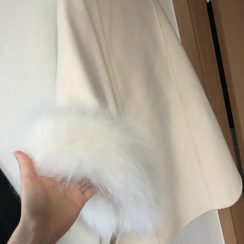 [BUNJANG] Real Wool &amp; Fox Fur Cape Poncho Coat / 리얼 양모100% 폭스100% 케이프 판쵸 망또 망토 울 판초 달천깔코트